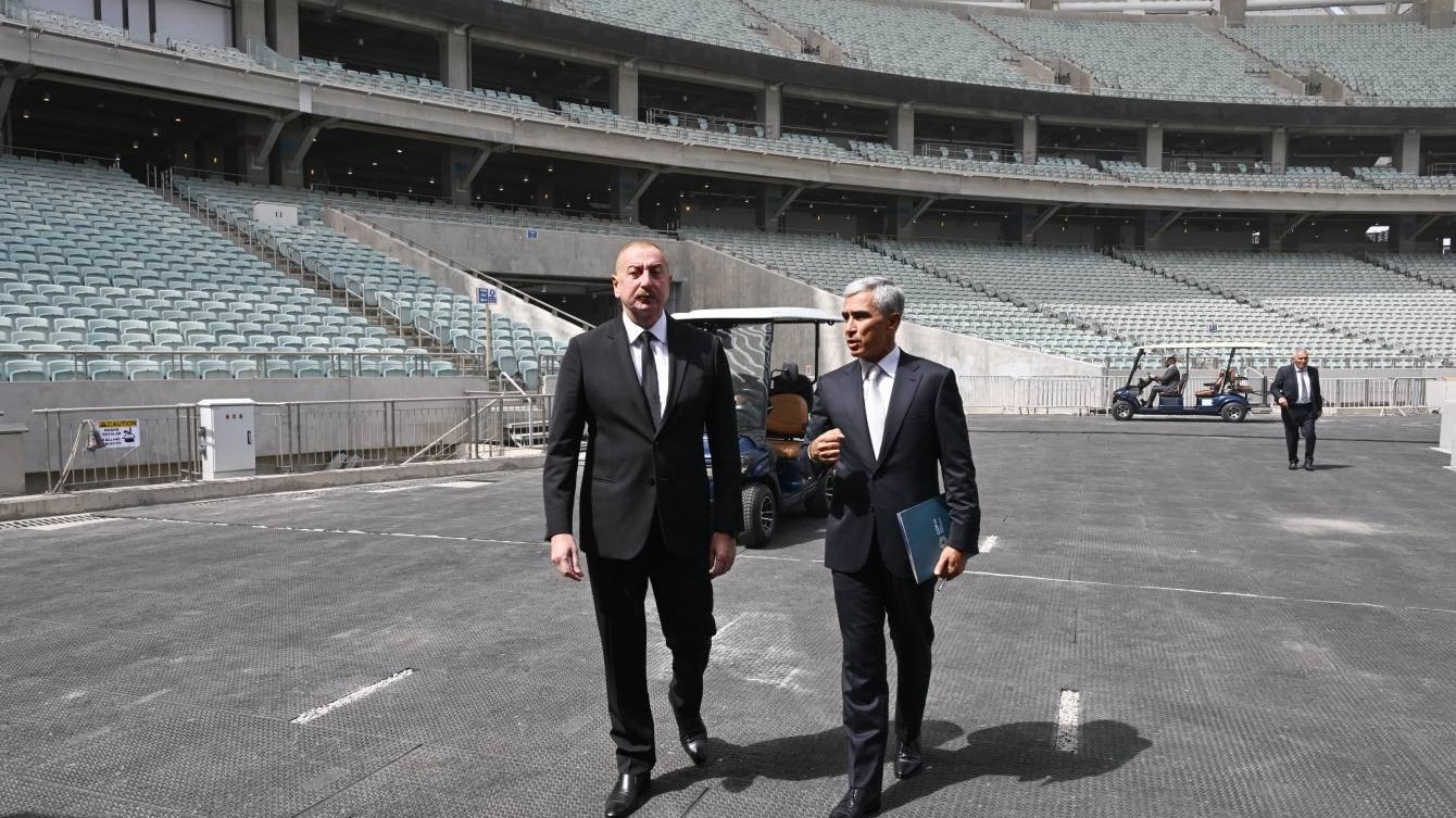 İlham Əliyev Bakı Olimpiya Stadionunda göstəriş verdi - Foto