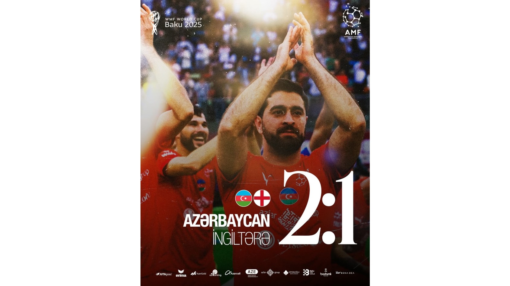 Azərbaycan futbolçuları ingilisləri məğlub edib yarımfinala adladı