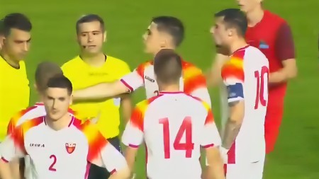 Azərbaycan - Monteneqro oyununda dava - Video