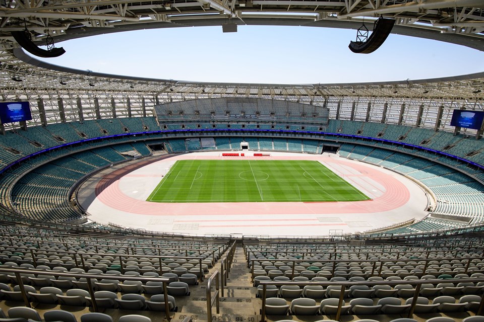 Avroliqanın finalı ərəfəsində Bakı Olimpiya Stadionu - Şəkillər