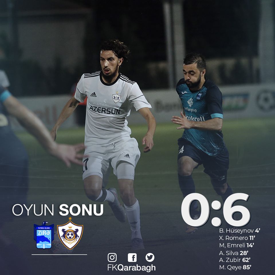 "Qarabağ" "Zirə"ni 6 qolla çökdürdü - Video