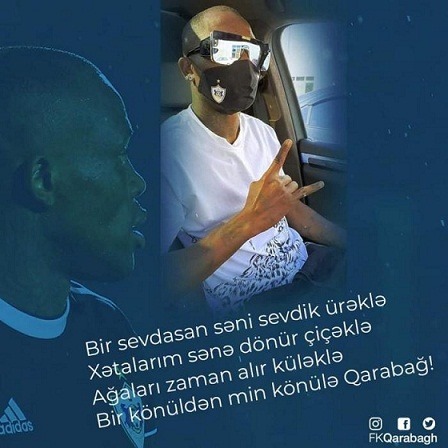 "Qarabağ" Geryenin qayıdışını şeirlə təqdim etdi