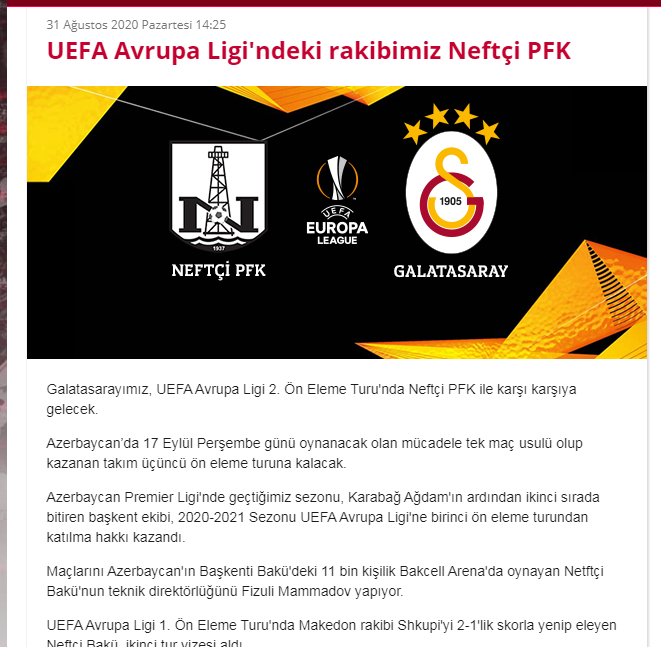 "Qalatasaray" "Qarabağ"la "Neftçi"dən yazdı: çəkindiyi futbolçunu qabartdı
