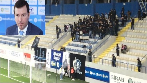 "Qarabağ"ın fanatları AFFA rəsmisi Elxan Məmmədovun istefasını tələb etdi - Video
