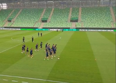 "Qarabağ"ın "Ferentsvaroş"la oyun üçün hazırlığından kadr - Video